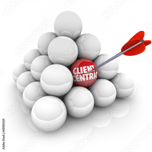 Bilde på lerret Client Centric Arrow Targeting Mission Goal Pyramid Objectives