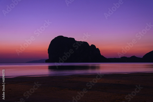sunset on the Pak Meng Beach  Trang Thailand