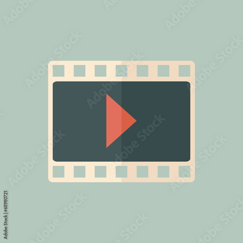 Flat Video Icon