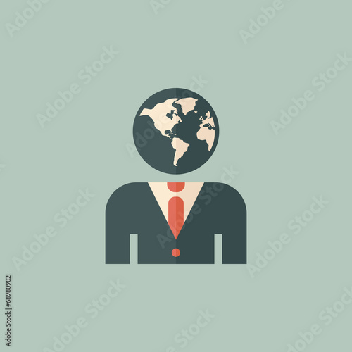 Global Business Flat Icon