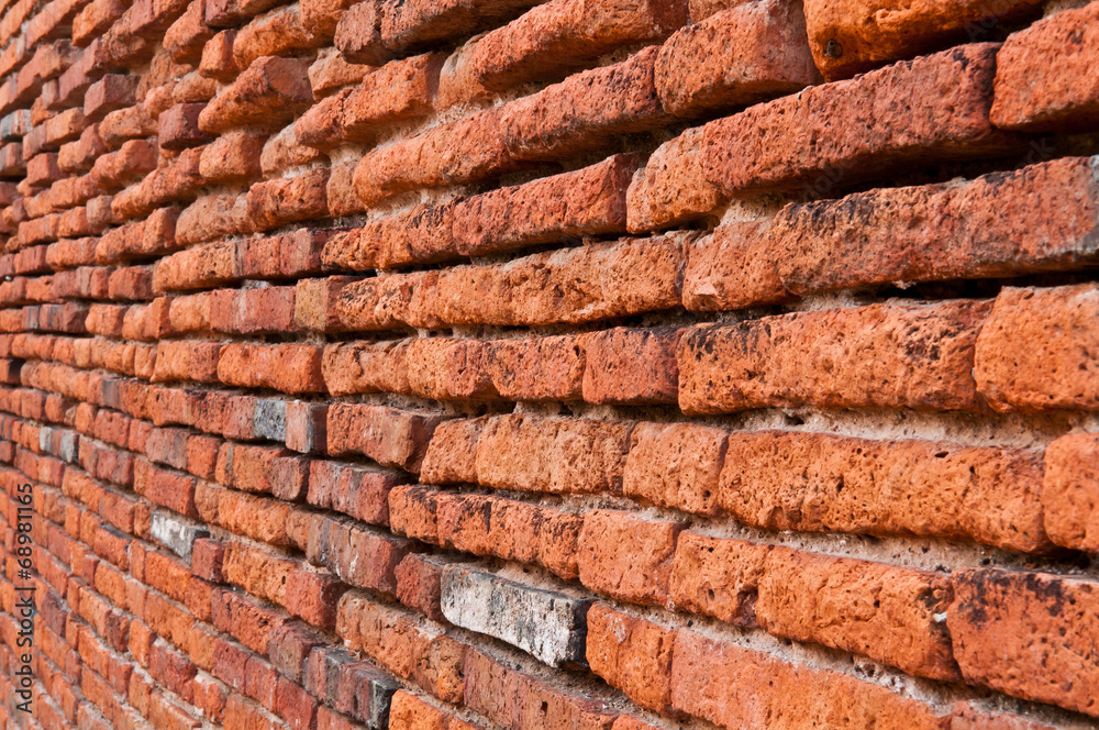 Old orange bricks wall background Old orange bricks wall background
