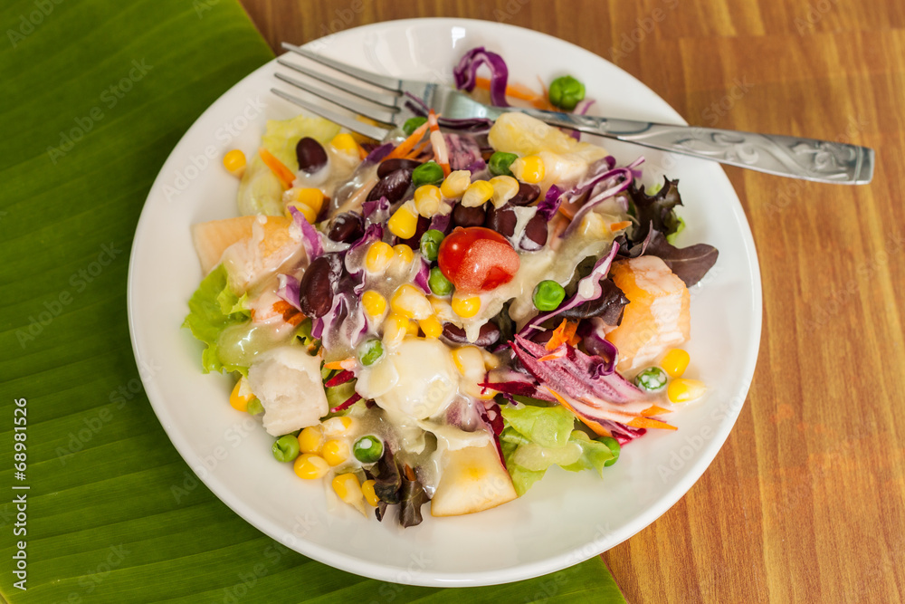 fresh vegetable and fruit salad fresh vegetable and fruit salad