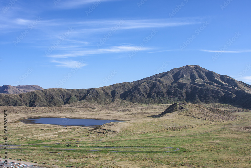 阿蘇山の草千里 熊本 阿蘇山の草千里 熊本