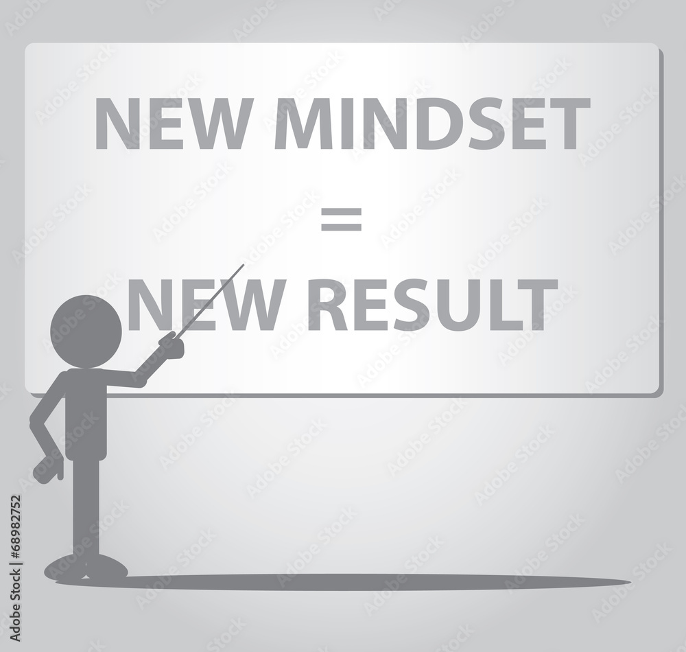 Flat Man Self Development Concept Flat Man Self Development Concept