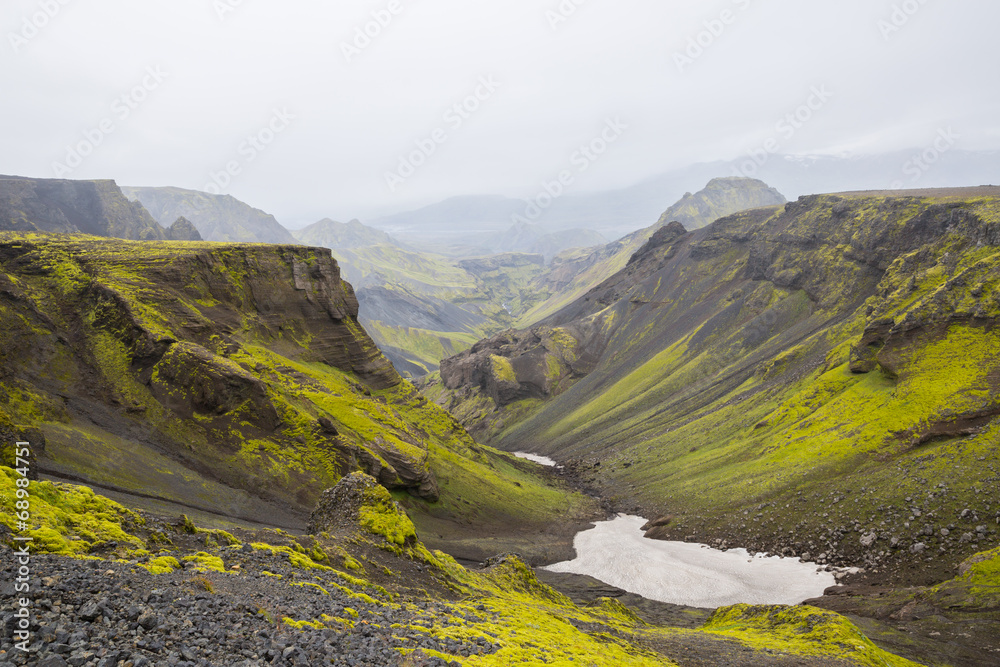 Fototapeta premium Panorama of Icelandic mountains