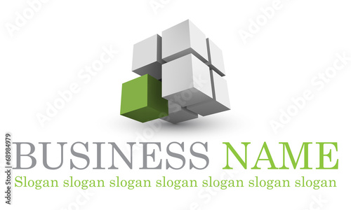 Logo cubique vert