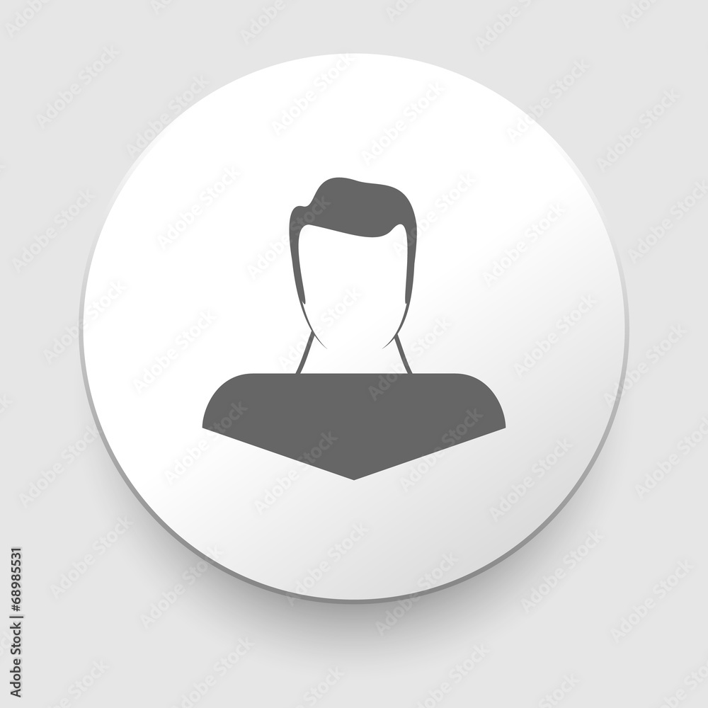 Man silhouette profile picture - vector Man silhouette profile picture - vector