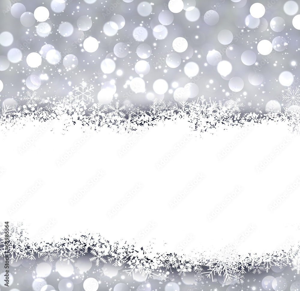 Silver christmas background with snow. Silver christmas background with snow.