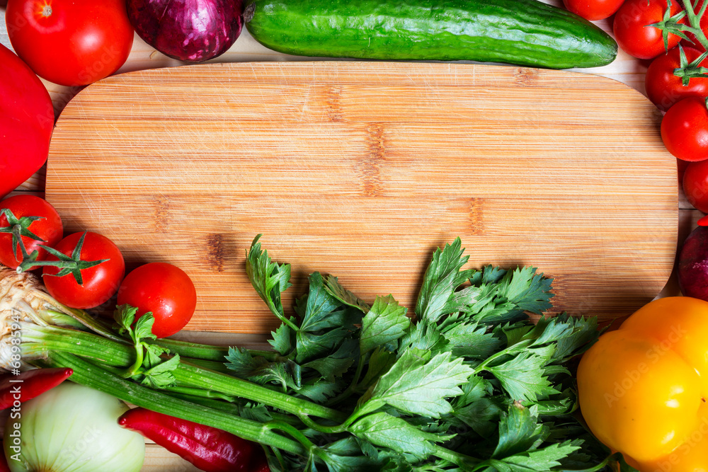 frame of vegetables frame of vegetables