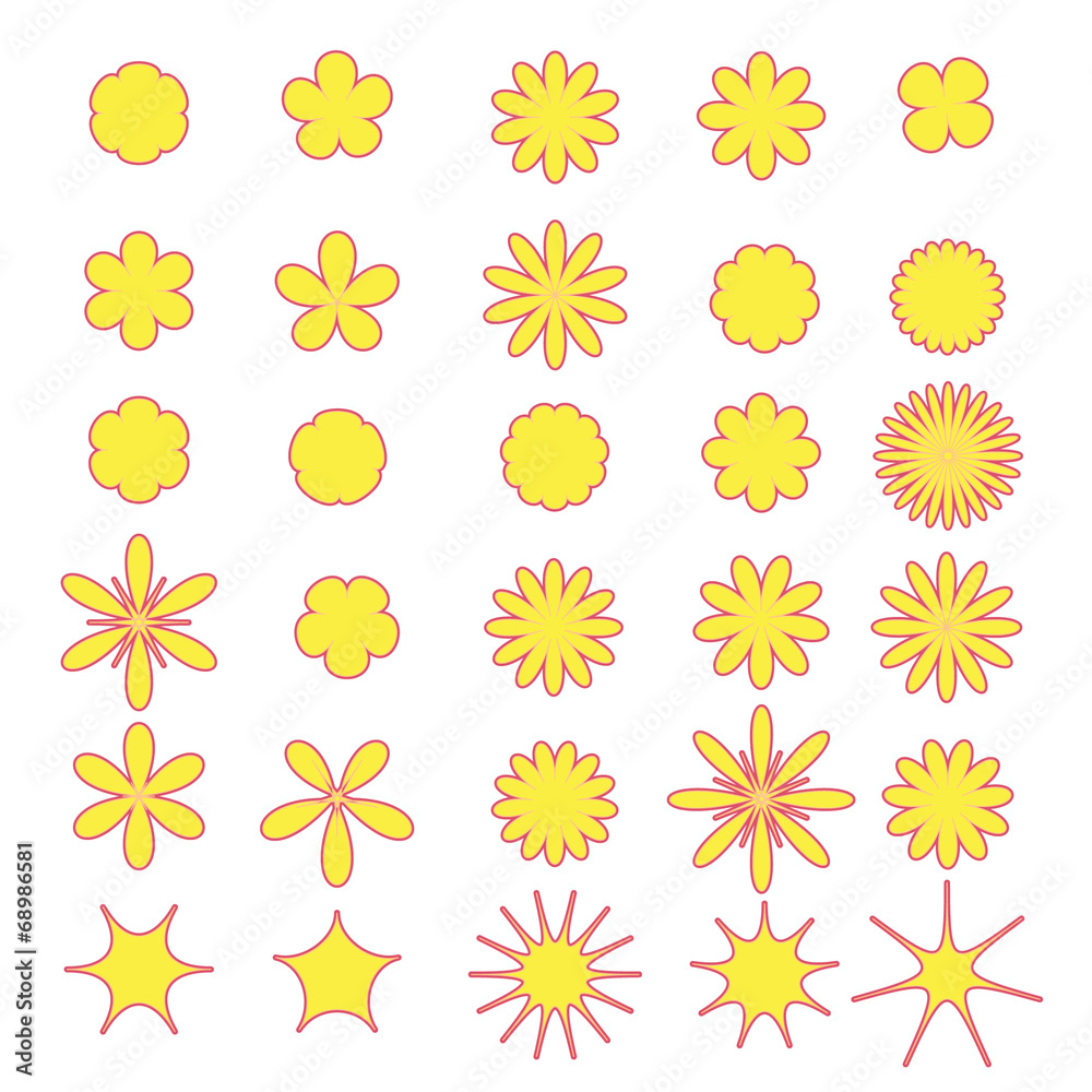 Obraz premium Set of Flowers