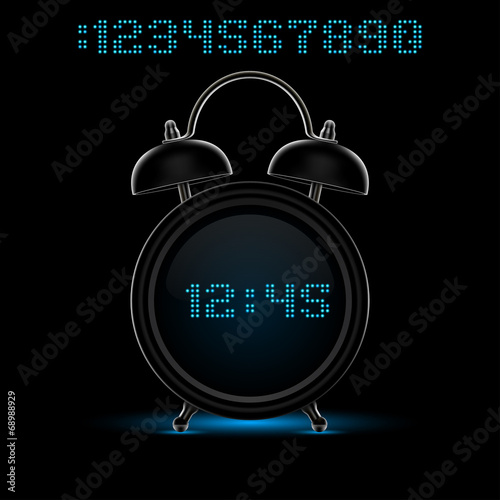 black alarm clock