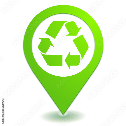 recyclage sur symbole localisation vert