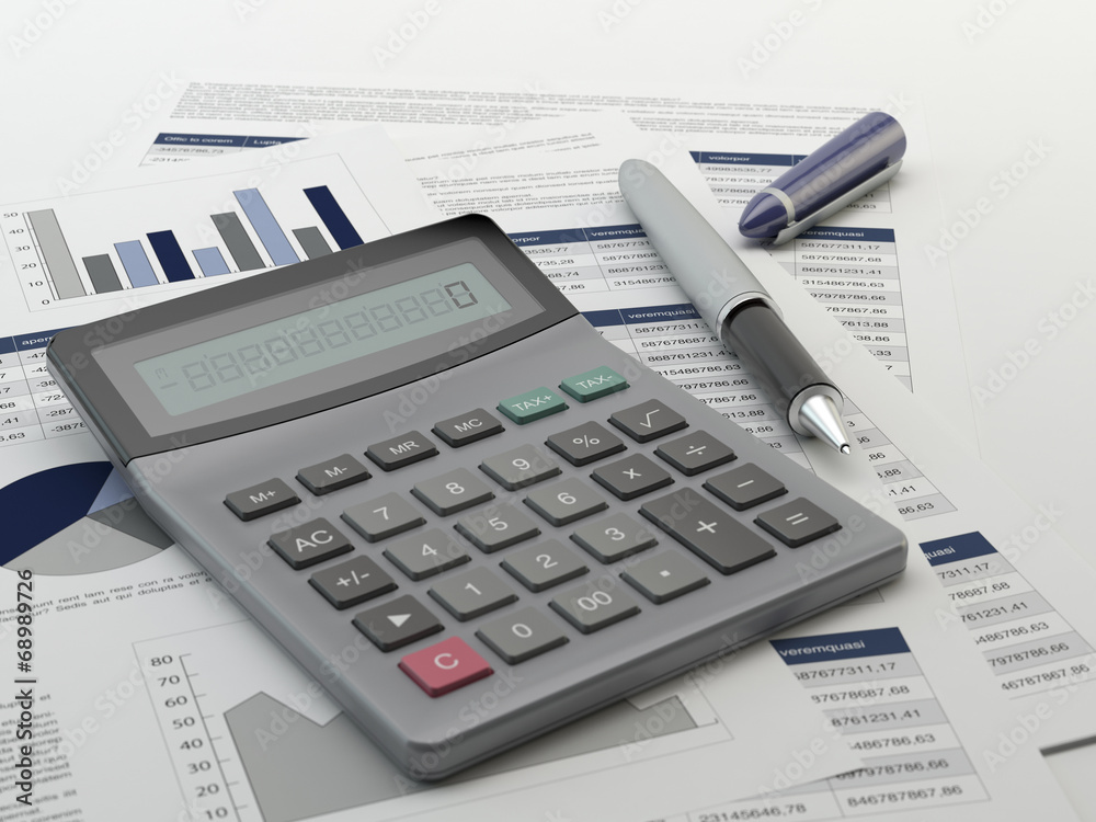 The calculator and financial report The calculator and financial report