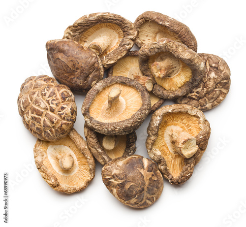 Foto dried shiitake mushrooms