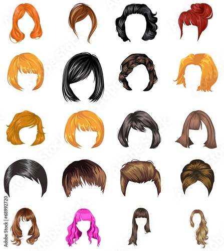 Hair styles collection vector