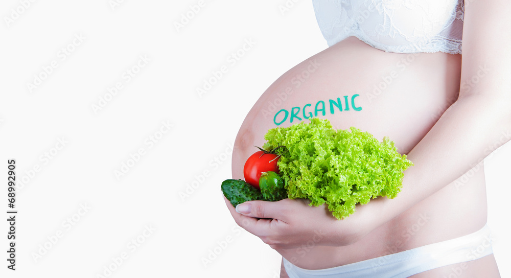 Pregnant belly with