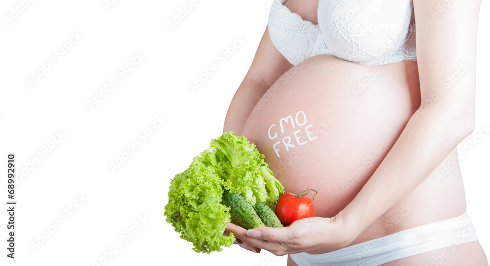 Pregnant belly with