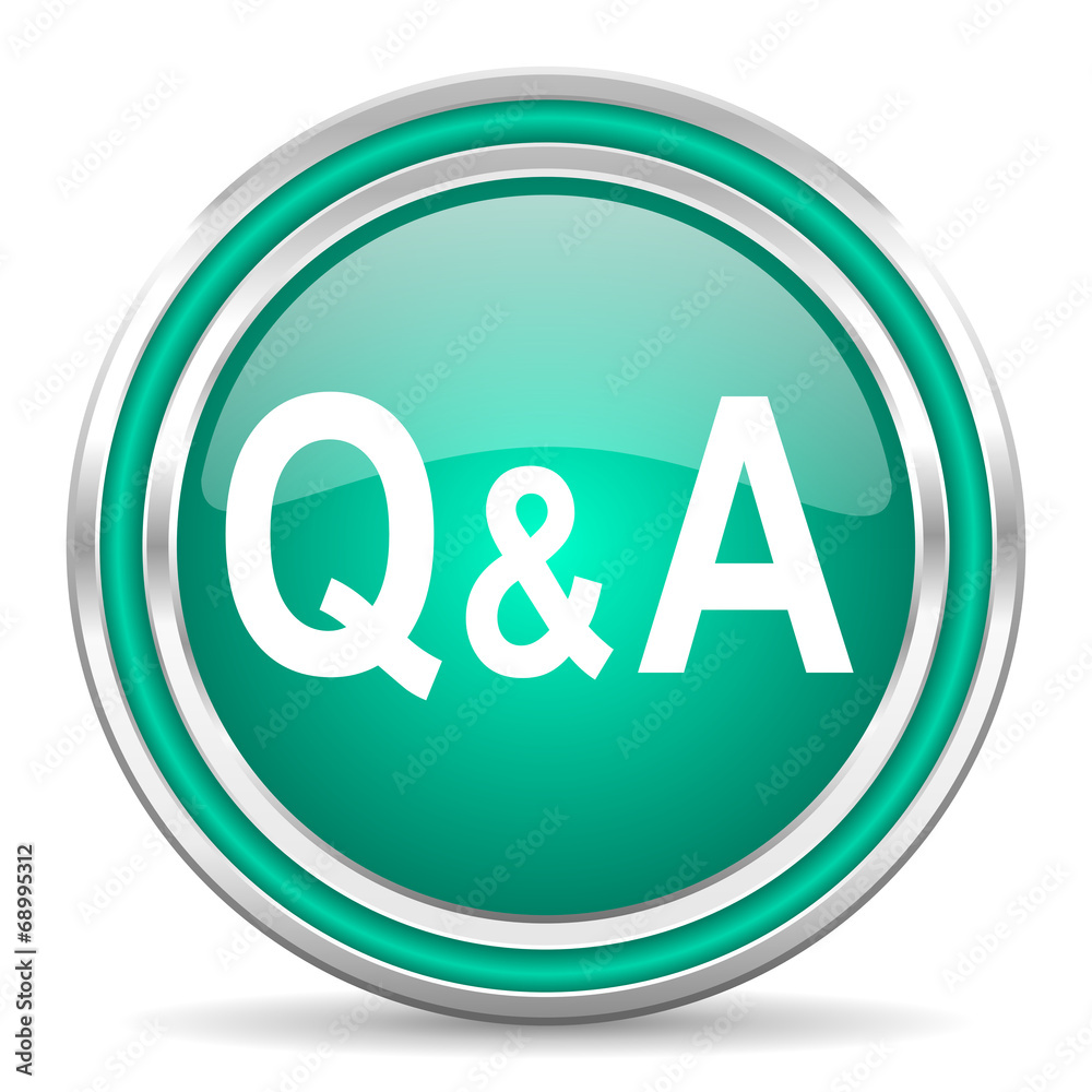question answer green glossy web icon question answer green glossy web icon