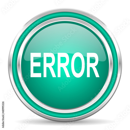 error green glossy web icon