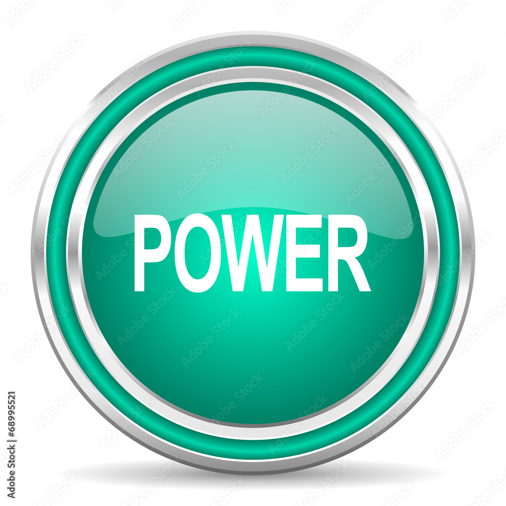 power green glossy web icon power green glossy web icon