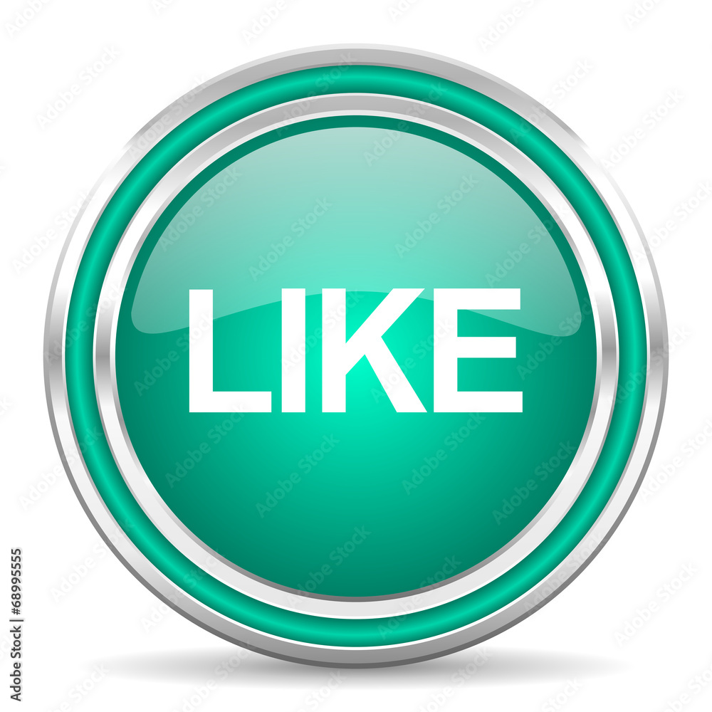 like green glossy web icon