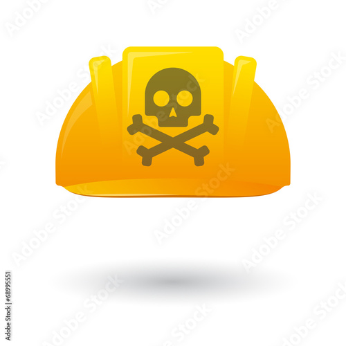 Work helmet wit a skull