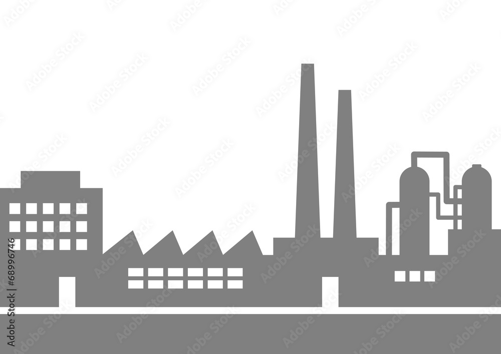 Grey factory icon