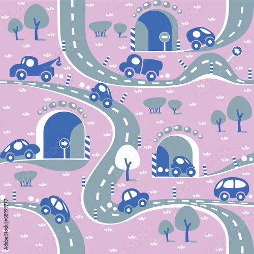 Tapety Samochody na drodze. Wzór.
