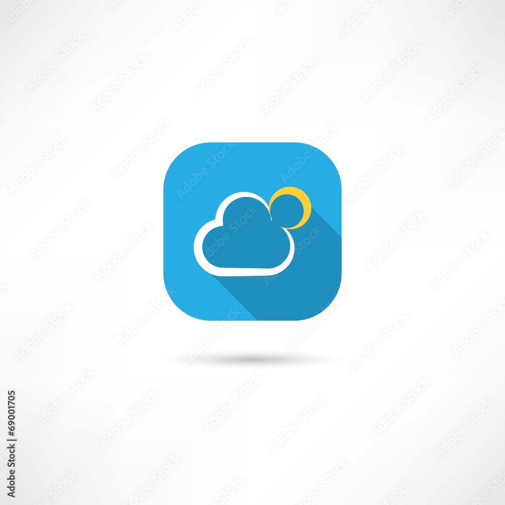 sun and cloud icon sun and cloud icon