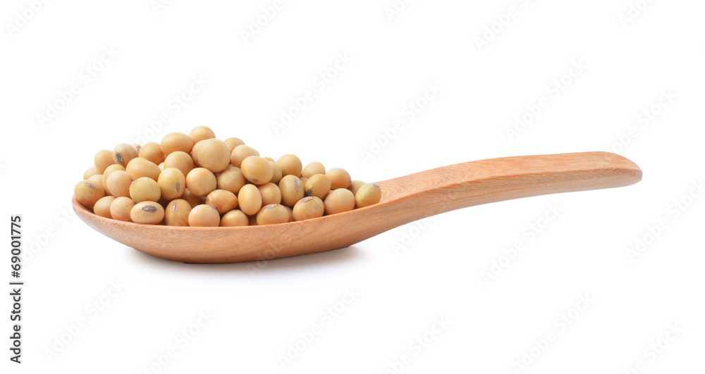 Soybeans on a white background. Soybeans on a white background.