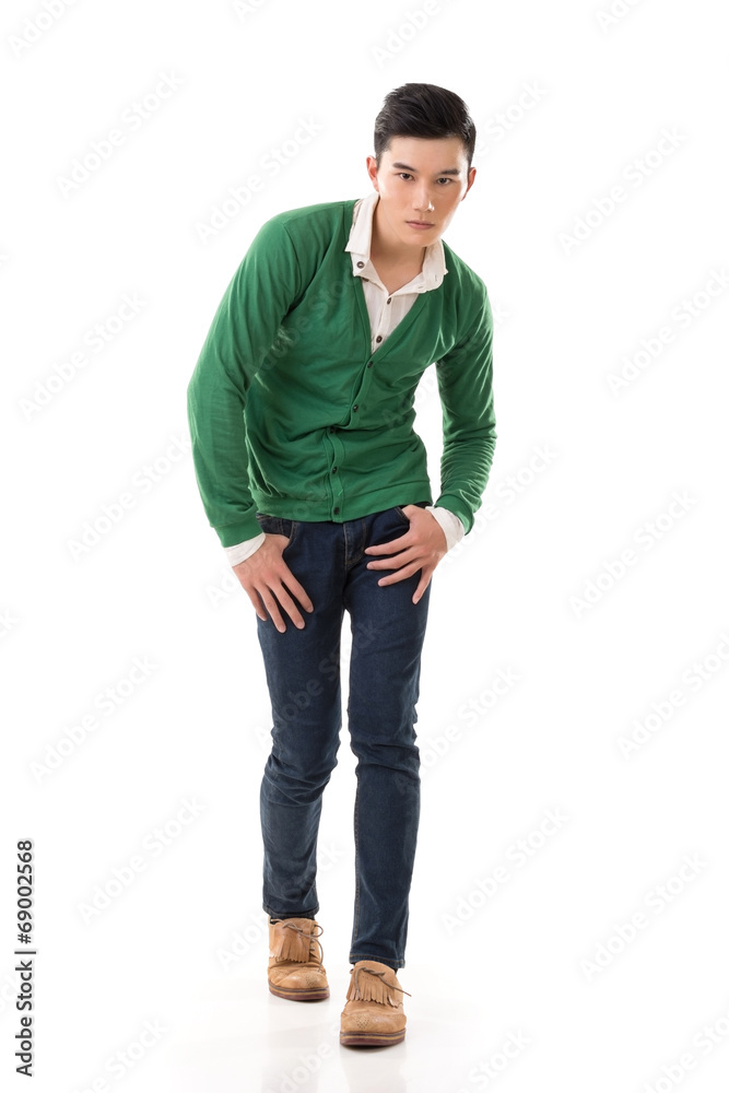 Asian guy with dramatic pose Asian guy with dramatic pose
