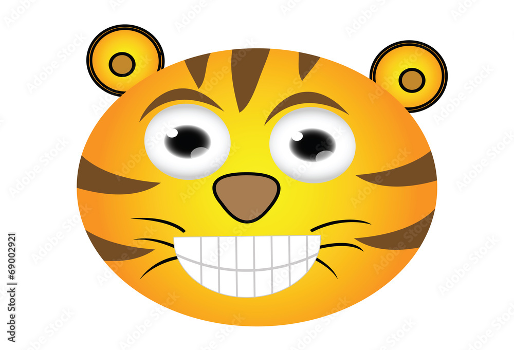 cartoon tiger head