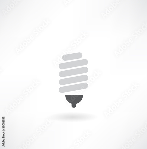 Vector energy saving fluorescent light bulb icon