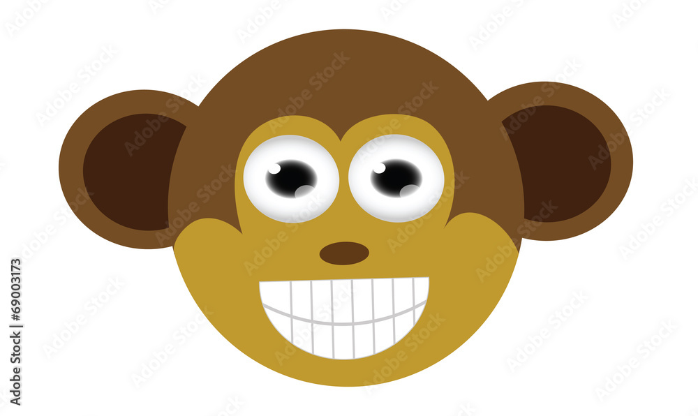 Foto cartoon monkey head