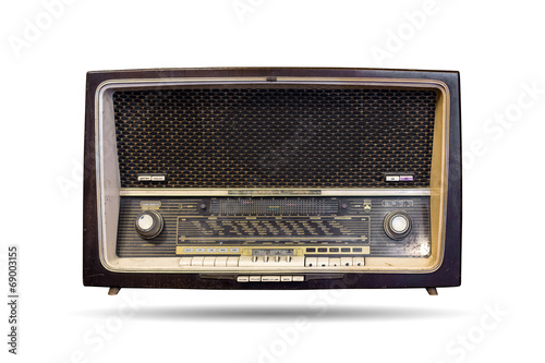 The old radio isolated