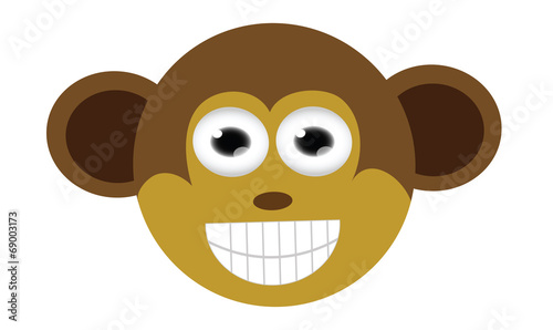 cartoon monkey head
