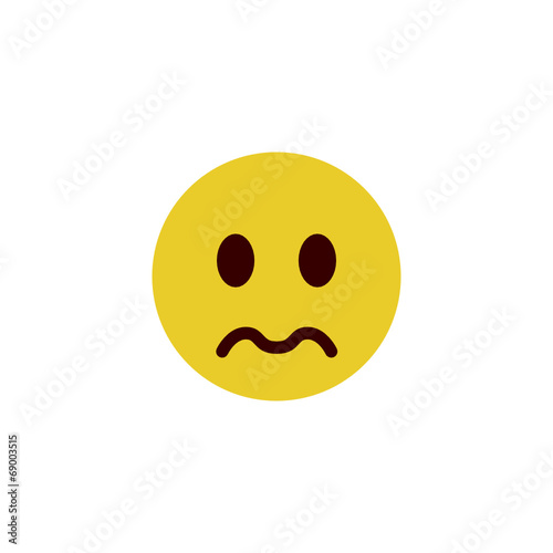Depressed flat emoji