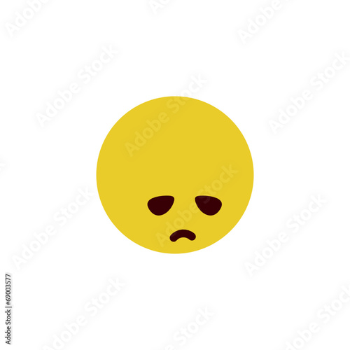 Sad flat emoji