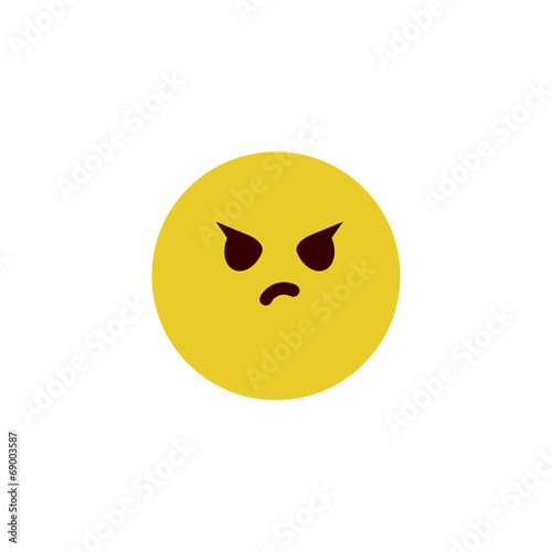Attitude face flat emoji