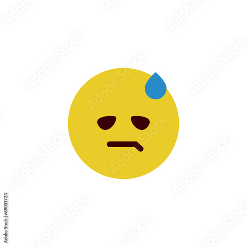 Tired flat emoji