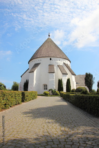 Old round church at Bornholm Denmark