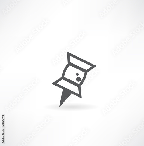 Set of colorful vector push pins