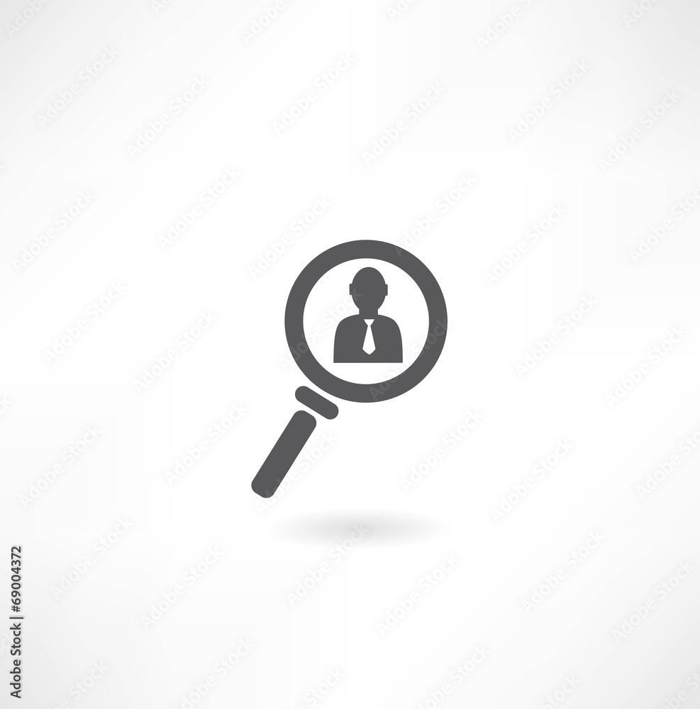 man with a magnifying glass icon man with a magnifying glass icon