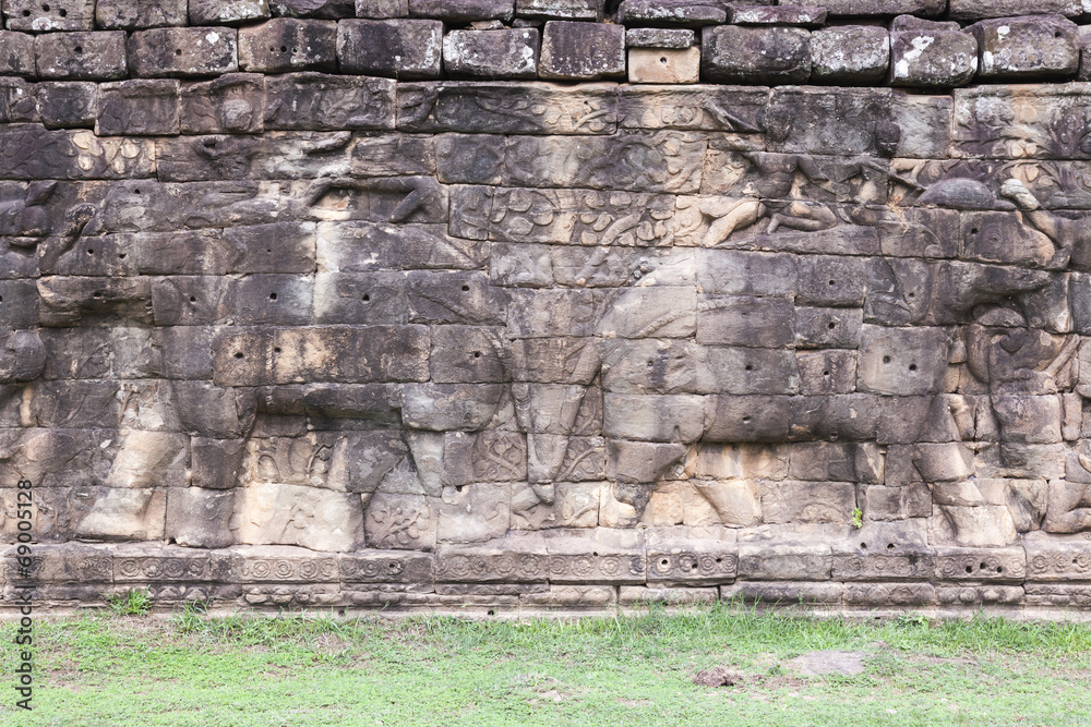 Relief an der Terrasse der Elefanten von Angkor Thom