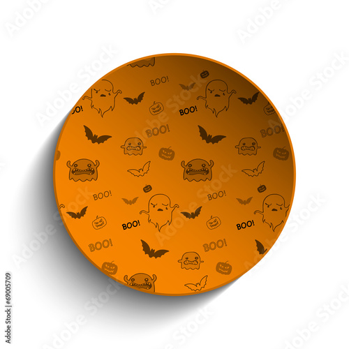 Happy Halloween Ghost Bat Icon Background