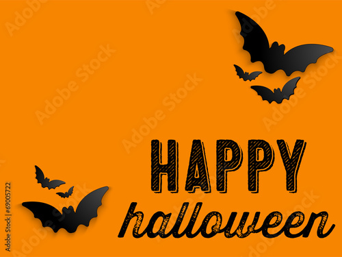 Happy Halloween Ghost Bat Icon Background