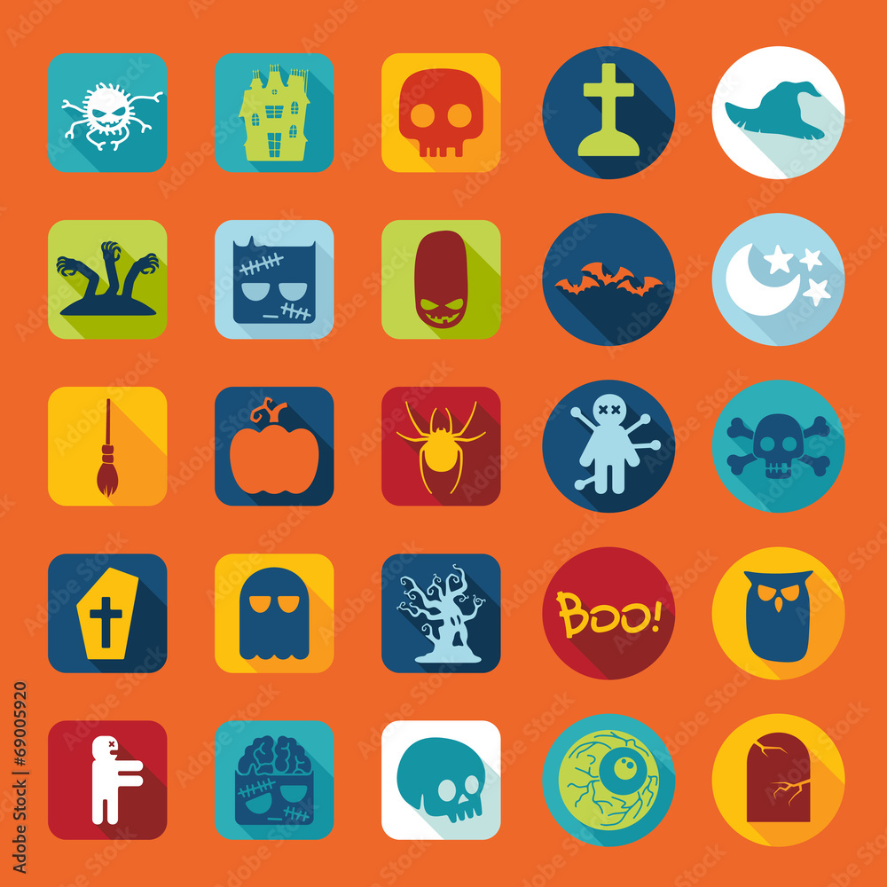 Set of halloween icons Set of halloween icons