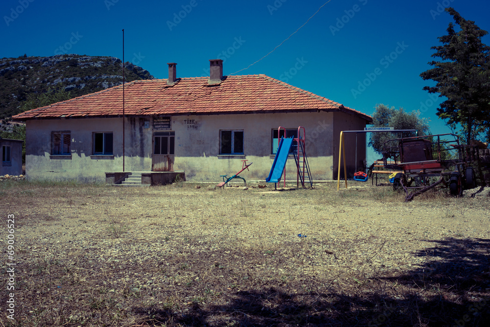 Abandoned house in the village. Toning. Turkey Abandoned house in the village. Toning. Turkey