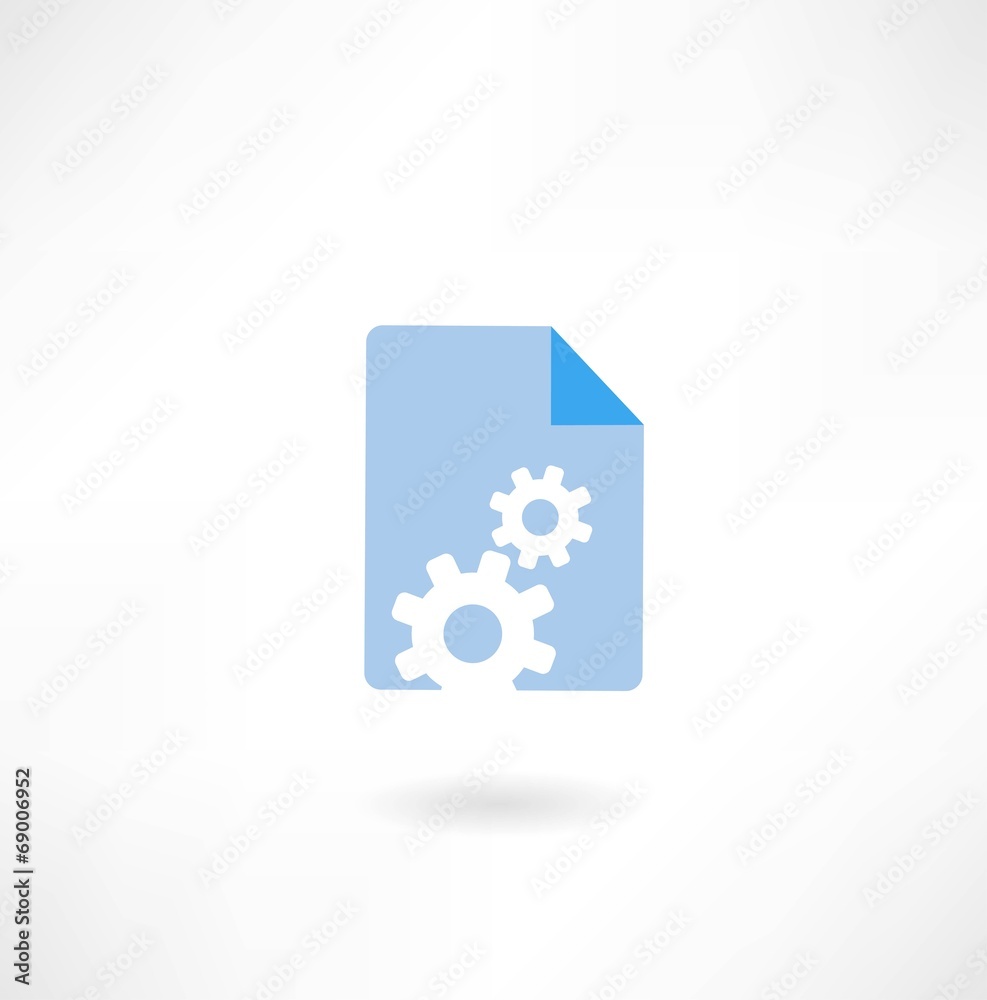 paper with cogs icon paper with cogs icon