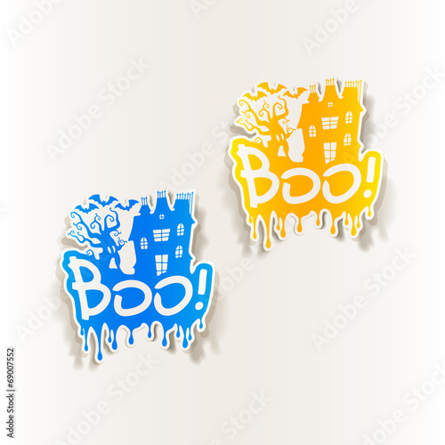 realistic design element: boo
